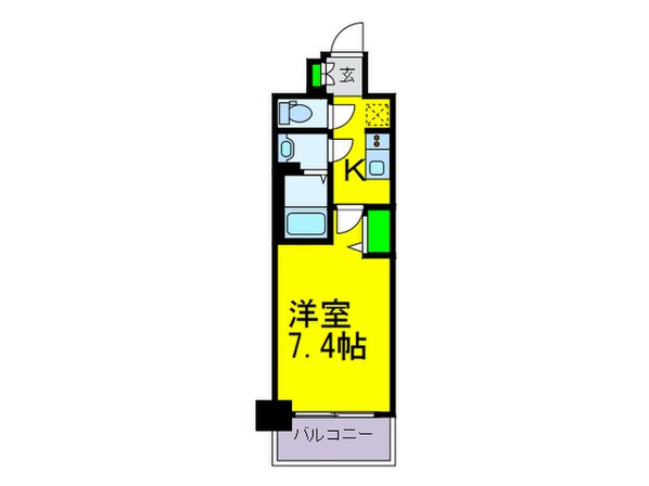 ﾌｧｽﾃｰﾄ難波ｸﾞﾗﾝﾌﾟﾘ(1103)の物件間取画像